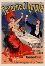 Репродукция картины "taverne olympia, restaurant" художника "шере жюль"