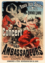 Репродукция картины "concert des ambassadeurs, champs-&#201;lys&#233;es" художника "шере жюль"