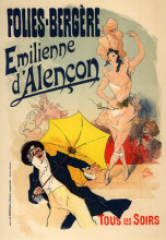 Копия картины "folies berg&#232;res, emilienne d&#39;alen&#231;on" художника "шере жюль"