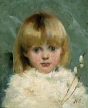 Репродукция картины "portrait of a girl" художника "шерфбек хелена"