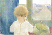 Репродукция картины "the neck of a little girl" художника "шерфбек хелена"