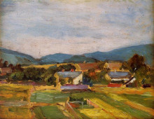 Копия картины "landscape in lower austria" художника "шиле эгон"