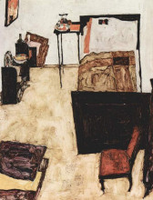 Копия картины "schiele&#39;s room in neulengbach" художника "шиле эгон"