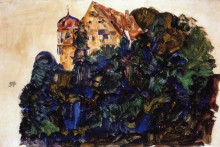 Копия картины "deuring castle, bregenz" художника "шиле эгон"