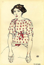 Репродукция картины "portrait of miss waerndorfer" художника "шиле эгон"