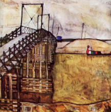 Копия картины "the bridge" художника "шиле эгон"