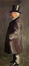 Репродукция картины "portrait of leopold czihaczek, in profile facing left" художника "шиле эгон"