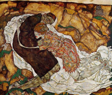 Копия картины "death and the maiden" художника "шиле эгон"