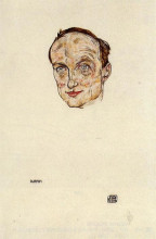 Репродукция картины "head of dr. fritsch" художника "шиле эгон"