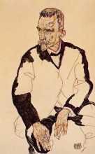 Копия картины "portrait of heinrich benesch" художника "шиле эгон"