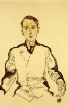 Копия картины "portrait of heinrich rieger" художника "шиле эгон"