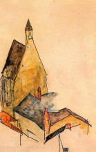 Репродукция картины "spitalskirche, molding" художника "шиле эгон"