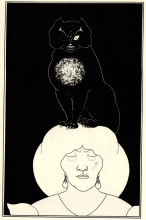 Репродукция картины "the black cat" художника "бёрдслей обри"