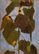 Копия картины "sunflower" художника "шиле эгон"