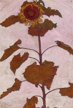 Копия картины "sunflower" художника "шиле эгон"
