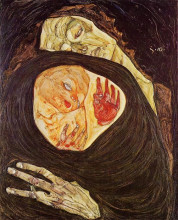 Репродукция картины "dead mother" художника "шиле эгон"