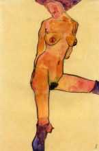 Картина "female nude" художника "шиле эгон"