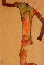 Копия картины "male nude" художника "шиле эгон"