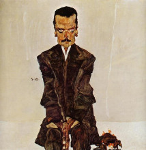 Картина "portrait of the publisher eduard kosmack" художника "шиле эгон"