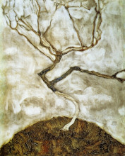 Репродукция картины "a tree in late autumn" художника "шиле эгон"