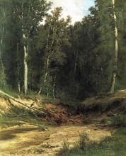 Копия картины "лесной ручей (чернолесье)" художника "шишкин иван"