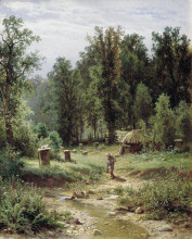 Репродукция картины "пасека в лесу" художника "шишкин иван"