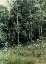 Картина "цветы в лесу" художника "шишкин иван"