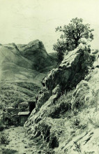 Репродукция картины "в горах гурзуфа" художника "шишкин иван"