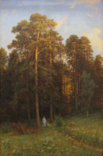 Копия картины "на опушке соснового леса" художника "шишкин иван"