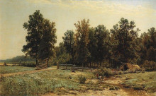 Репродукция картины "на окраине дубового леса" художника "шишкин иван"