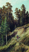 Копия картины "в лесу. из леса с грибами" художника "шишкин иван"