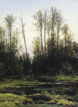 Репродукция картины "лес весной" художника "шишкин иван"