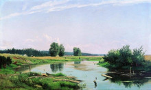 Картина "пейзаж с озером" художника "шишкин иван"