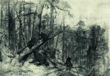 Копия картины "утро в сосновом лесу" художника "шишкин иван"
