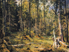 Репродукция картины "смешанный лес (шмецк близ нарвы)" художника "шишкин иван"