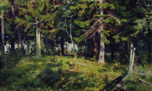 Репродукция картины "поляна в лесу" художника "шишкин иван"