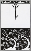 Картина "title page and key monogram of the mountain lover" художника "бёрдслей обри"
