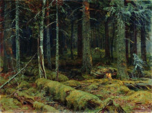 Репродукция картины "темный лес" художника "шишкин иван"