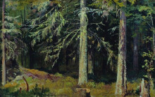 Репродукция картины "еловый лес" художника "шишкин иван"