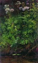 Копия картины "полевые цветы у воды" художника "шишкин иван"