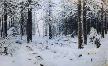 Копия картины "зима" художника "шишкин иван"