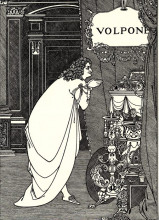 Репродукция картины "volpone adoring his treasures" художника "бёрдслей обри"