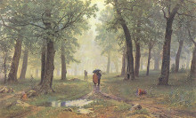 Копия картины "дождь в дубовой роще" художника "шишкин иван"