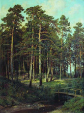Репродукция картины "мостик в лесу" художника "шишкин иван"
