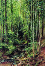 Репродукция картины "лес-осинник" художника "шишкин иван"