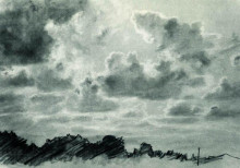 Репродукция картины "облака" художника "шишкин иван"