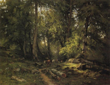 Копия картины "стадо в лесу" художника "шишкин иван"