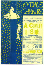 Картина "poster advertising &#39;a comedy of sighs&#39;, a play by john todhunter" художника "бёрдслей обри"