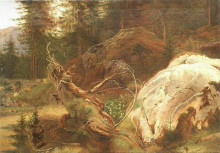 Картина "камни в лесу" художника "шишкин иван"