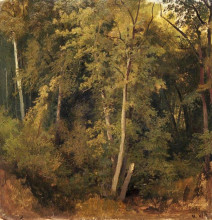Репродукция картины "лесной пейзаж" художника "шишкин иван"